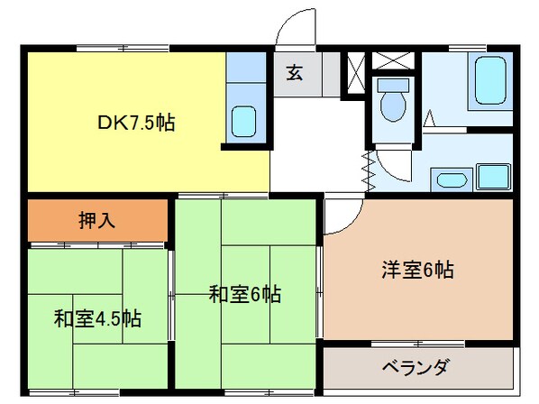 ロイヤル渡辺の物件間取画像